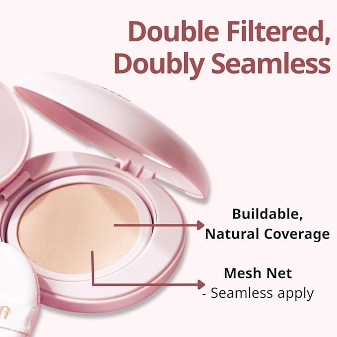milktouch Cushion Foundation, 24H Flawless Skin, Radiant Shine, No Oxidation, Long-Lasting, Non-Creasing, 60% Hydrating Skincare Infused Korean, Stocking Stuffers, Christmas Gifts (33C Cinnamon)