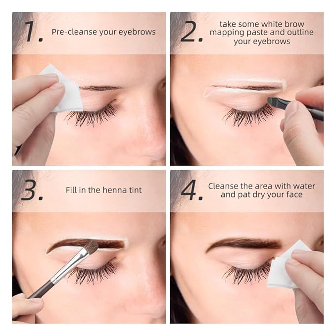 20g Brow Mapping Paste for Eyebrows design, Brow Shape and Define,Draw Or Sketch The Right Shape Of The Eyebrow Eyebrow Tinting Tool Permanent Makeup Microblading of Eyebrow and Lips, Eyebrow Henna and Tinting Tool (White Paste)