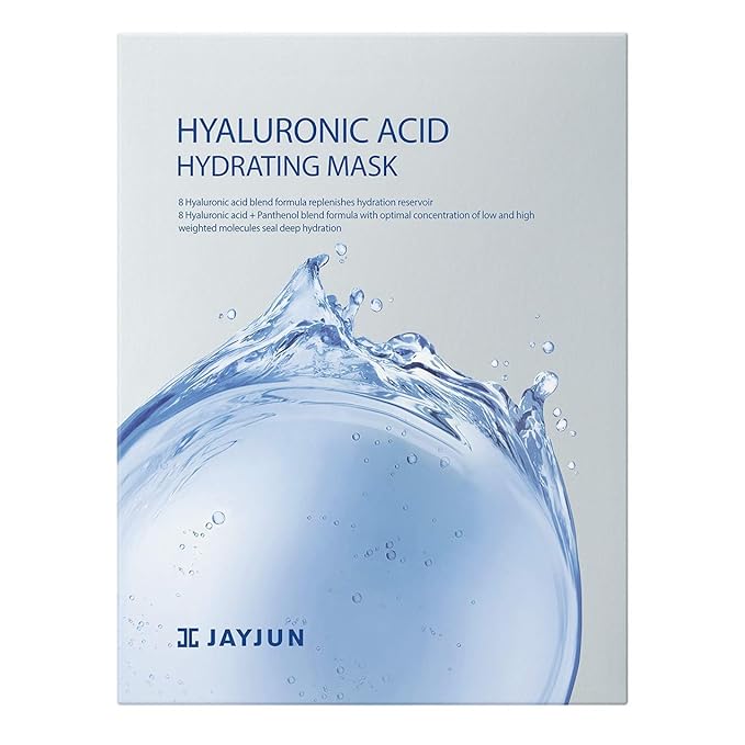 JAYJUN Hyaluronic Acid Hydrating Mask (10 Sheets) - 8-Layer Moisture Technology for Deep Hydration & Revitalization