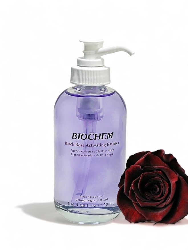 BIOCHEM Black Rose Activating Essence - 4.06 fl. oz / 120 ml, Hydrating & Anti-Aging Facial Essence with Luxurious Formula for Skin Radiance, Serum-Like Tesxture, Firm & Resilient Skin