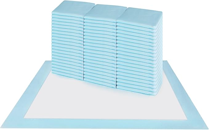 HALYARD Disposable Standard Underpads Incontinence Bed Pads 17”x24” Lt. Blue-Comfortable Chucks Pads Disposable for Adults-Soft Bed Pads for Elderly/Adult Patient 48821 (Pack of 50)