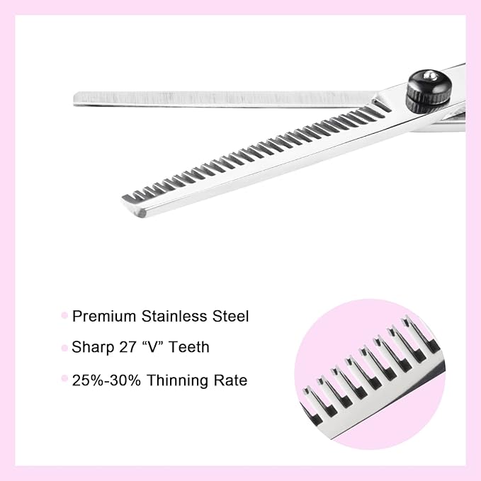 FCYSY Professional 11-Piece Hair Cutting Scissors Kit, Barber Scissors Hairdressing Texture Shears Straight Edge Razor Barber Supplies, Haircutting Shears Salon Tools