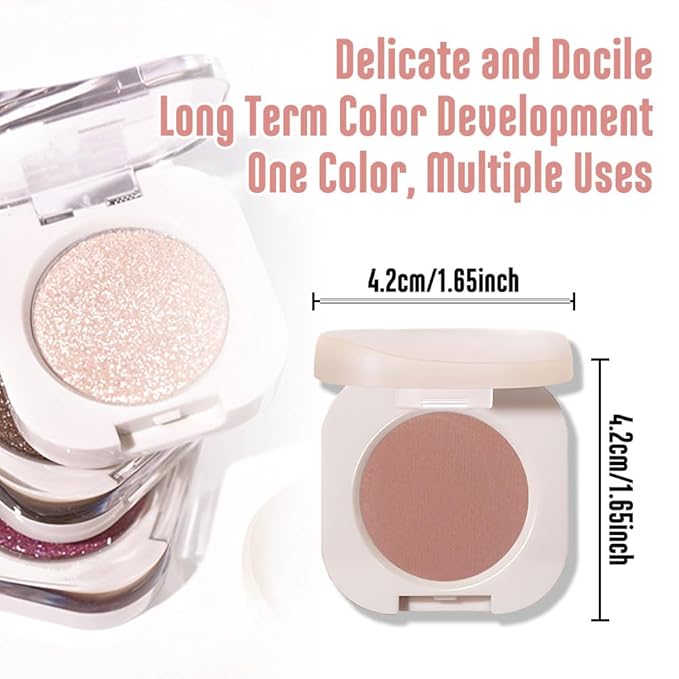 Pressed Single Matte Tan Eyeshadow Palette Makeup, Brown Eyeshadow For Women, Neutral Matte Pressed Powder Single Vegan Eyeshadow; Talc, Paraben & Cruelty Free, (03)