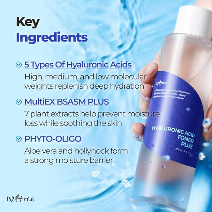 IsNtree Hyaluronic Acid Toner 200ml 6.76 fl.oz | Provides Moisture to Dry Skin | Refreshes & hydrates The Skin | Korean Skincare