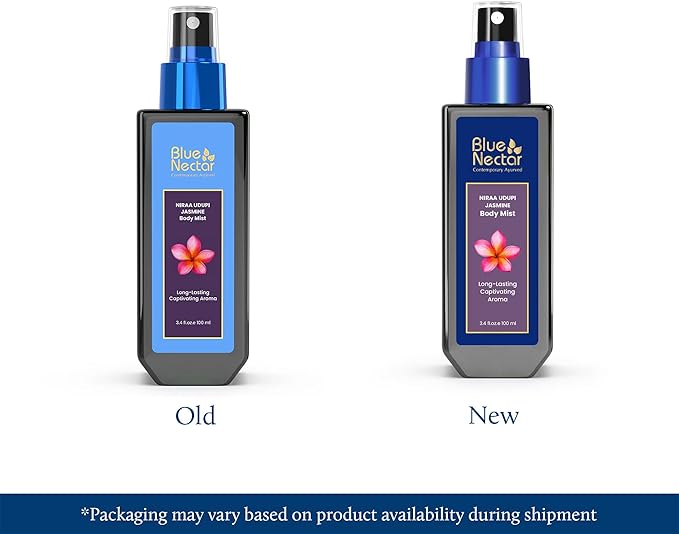 Blue Nectar Niraa Udupi Jasmine Body Mist for Long-Lasting Freshness and Relaxation (3.38 fl oz)
