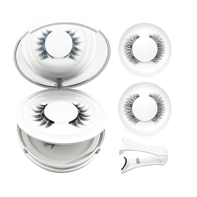 Hunnyfit Magnetic Lashes, Magnetic Eyelashes with Applicator, Magnetic Eyelashes Natural Look,Reusable Magnet Lashes No Glue Needed Soft Lashes Kit(Fuller+Fuller)