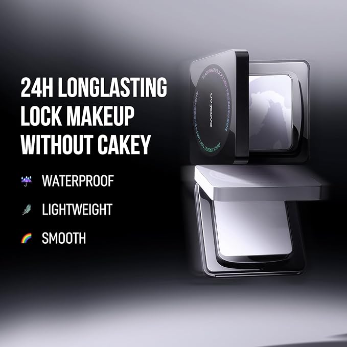 CARSLAN 1.0 Waterproof Face Pressed Powder Compact, 24H Longlasting Oil Control Pressed Setting Powder Talc-Free Makeup, Shine Free, Poreless, Smooth, 01 Natural Beige for dry&com skin (0.28Oz)