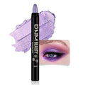 evpct Violet Shimmer Cream Eye Shadow Brightener Sticks Set for Eyes, Violet Shimmery Matte Pencil Eye shadow Applicator Stick Pen Palette Makeup Waterproof sombras en crema para ojos 09#