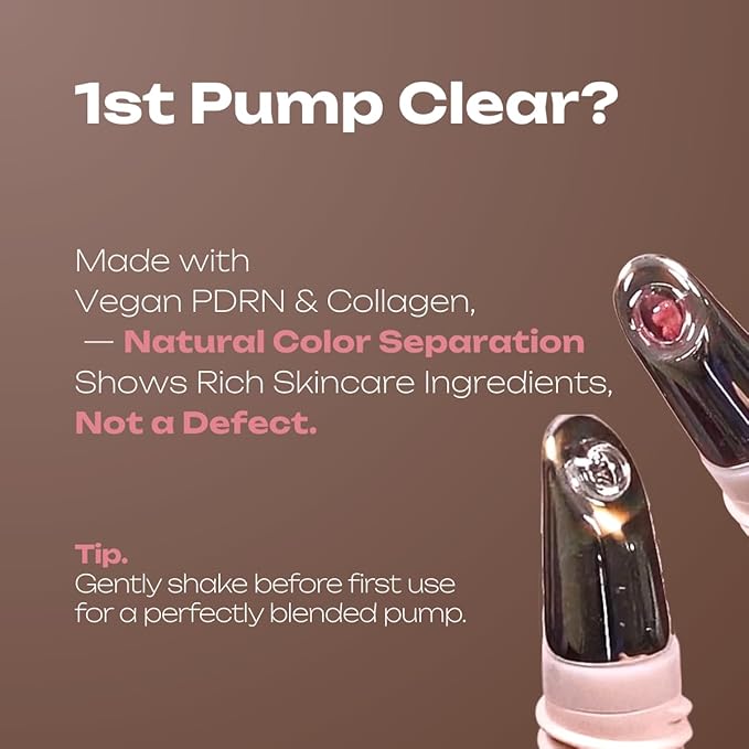PDRN Tinted Lip Serum – High Gloss Ultra Hydrating Natural Glow, Non-Sticky Volumizing Color Glaze with Long-Lasting Shine, Nourishing Moisturizing Repair for Chapped Lips (0.34 oz)