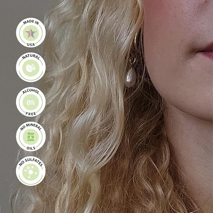 TAME Anti Frizz Smoothing Hair Styling Oil | Sulfate Free Leave In Hair Serum to Control Frizz, Add Shine for Curly, Frizzy, Dry Hair for Adults + Kids | Natural Hair Product Made in USA (4 Fl Oz)