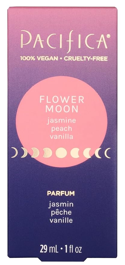 Pacifica Beauty Flower Moon Spray Perfume - Passion, Euphoria, Jasmine, Peach, Vanilla, Musk - Clean, Vegan, 1 fl oz