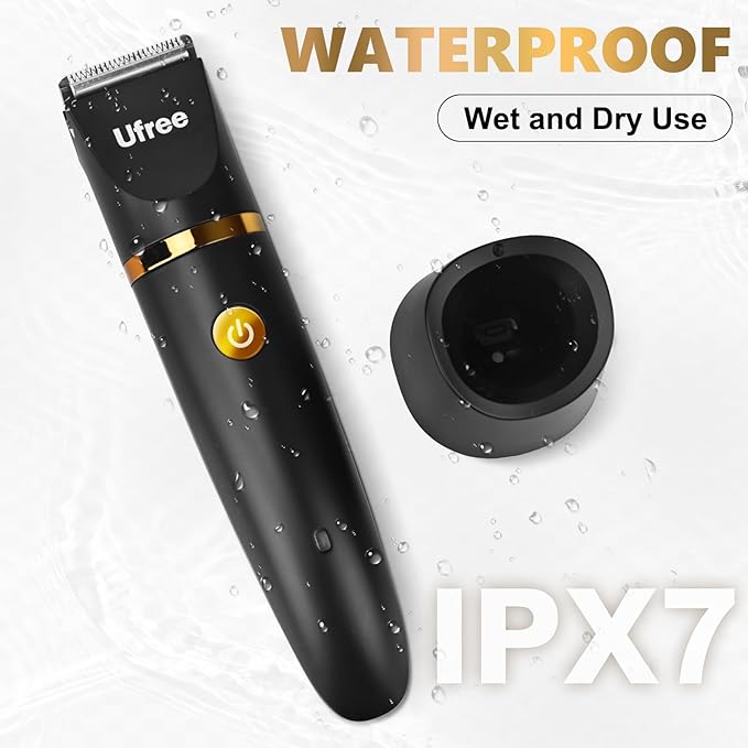 Ufree Body Hair Trimmer for Women, Manscape Pubic Hair Trimmer, 3 in 1 Body Grooming Kit for Lady, Waterproof Body Electric Shaver Razor, Grooming for Face and Body, Gifts for Women, Black