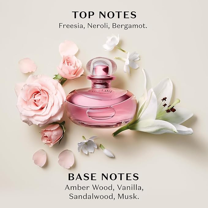 O Boticário Love Lily Eau de Parfum, Long-Lasting, Amber Floral Fragrance Perfume for Women, 2.5 Ounce