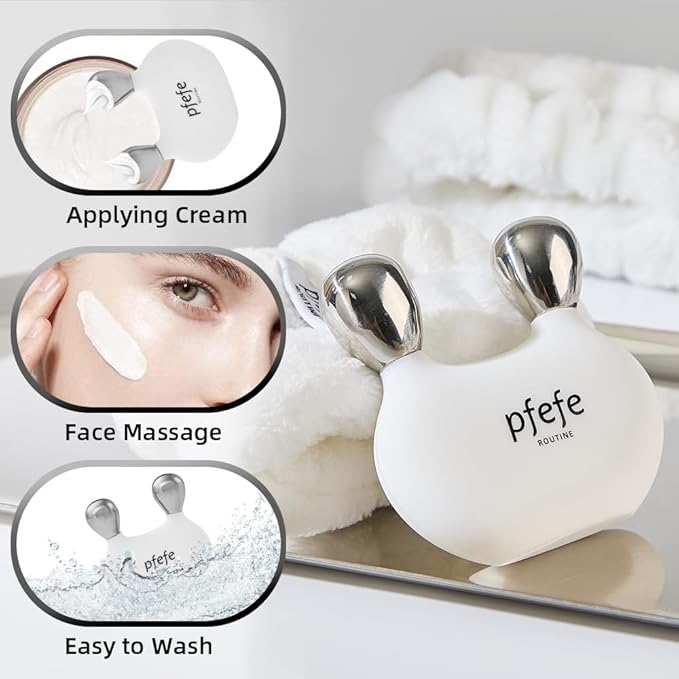 Stainless Steel Bunny Gua Sha & Face Roller, Cryo Rabbit Massager for Esthetician Supplies, Facial Roller for Puffiness, Wrinkles, Dark Circles