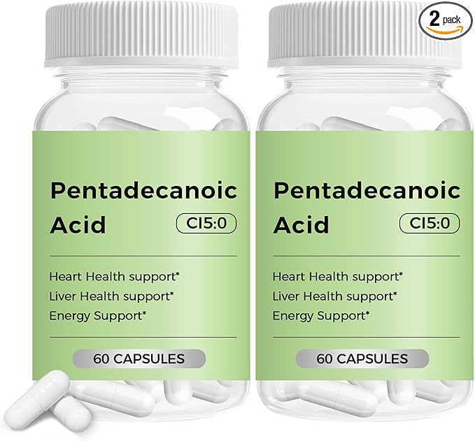 Pentadecanoic Acid, C15 Supplement, High Altitude Sheep Milk - 60 Capsules（2pcs）