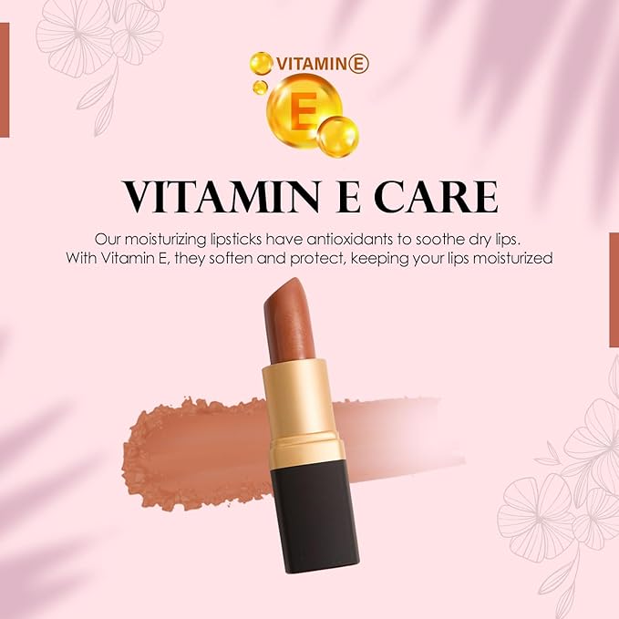 Vera Moore Creme Lipstick, Long Lasting, Lightweight, Moisturizing, Opaque Color with Staying Power, Fragrance, and Paraben Free Cosmetics Soft Lipstick (Timeless)