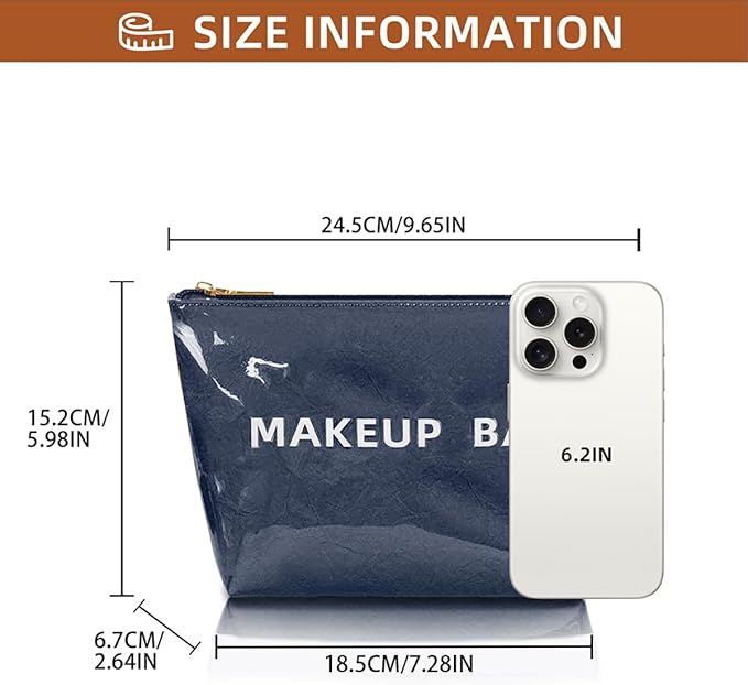 Makeup Bag for Women, Portable Waterproof Cute Cosmetic Bags, Skincare Makeup Case Pouch with Zipper for Daily Use, Travel