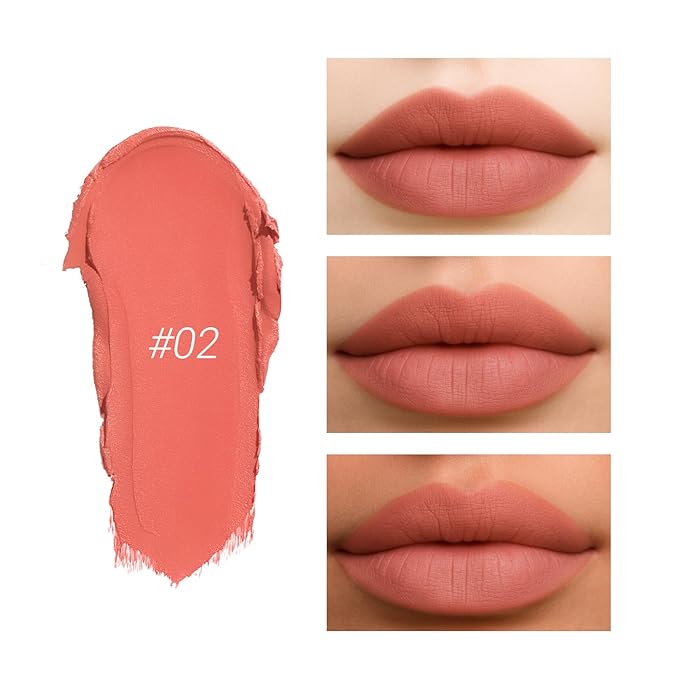 Erinde Matte Lipstick Lip Liner Crayon for Women, 24 Hour Lipstick Lip Liner Pencil, Neutral Lip Stick Lipliner Waterproof Long Lasting Smudge Proof, Vegan & Cruelty-Free, 02 Coral Pink