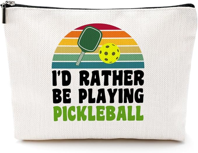 Pickleball Gifts Makeup Bag Pickleball Accessories Cosmetic Bag Pickleball Zipper Pouch Pickleball Lover Gifts for Girls Women Pickleball Fans Player Coach Coworker Christmas Birthday Gifts