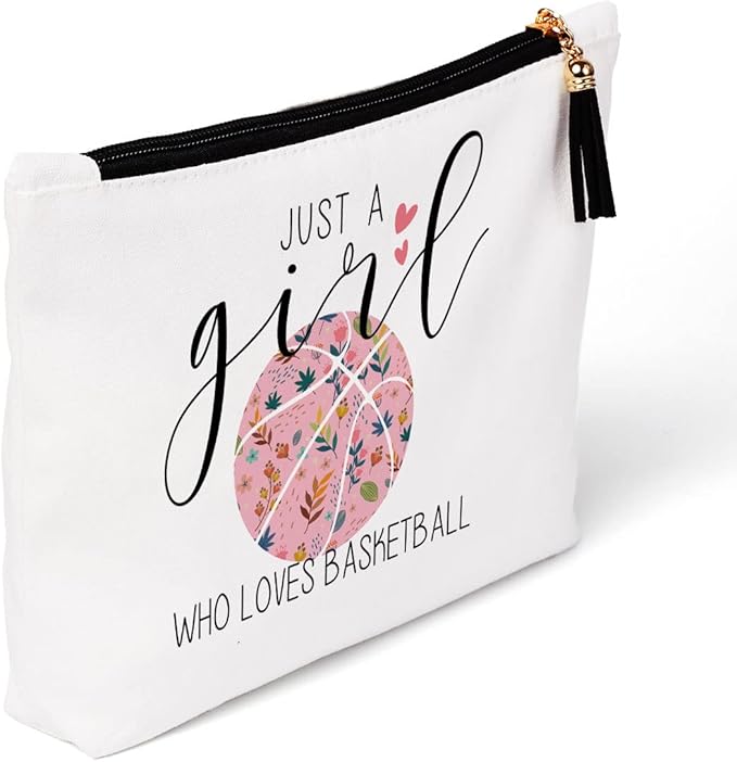 Basketball Gifts for Women & Coaches - Makeup Bag by Who Loves Basketball Stuff Merch D?or