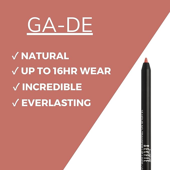 GA-DE Selfie 16 Hours Lip Liner, 852 - Long-Lasting, Transfer-Resistant Lip Liner Pencil - Lightweight, Creamy Soft Texture, High-Pigmented - 0.02 oz