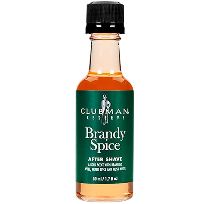 Clubman Reserve Brandy Spice After Shave Lotion – Instantly Cools, Tones & Refreshes Skin After Shaving, Aftershave for Men, 1.7 oz
