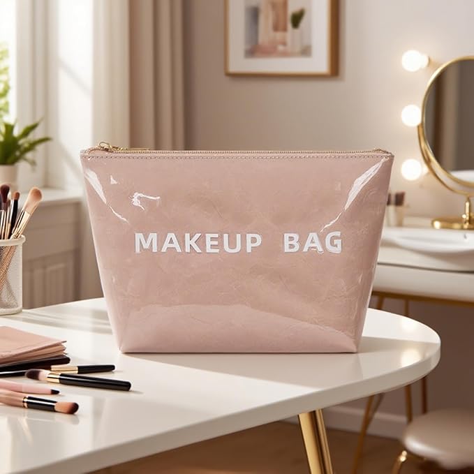 Makeup Bag for Women, Portable Waterproof Cute Cosmetic Bags, Skincare Makeup Case Pouch with Zipper for Daily Use, Travel