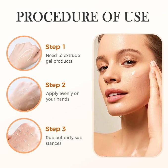 Orange Exfoliating Gel for Face and Body, 2026 Upgraded Deep Pore Orange Peeling Scrub, Cleaning Pores, Remove Blackheads Moisturize Cleansing, Facial Exfoliating Gel for All Skin (1PC, 3.52 Fl Oz)