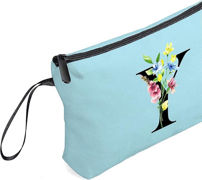 Appreciation Initial Monogram Gifts for Sisters from Sister Employees Team Bride Womens Unique Mom Personalized Makeup Cosmetic Bag with Mirror Mothers Day Christmas Graduation Y