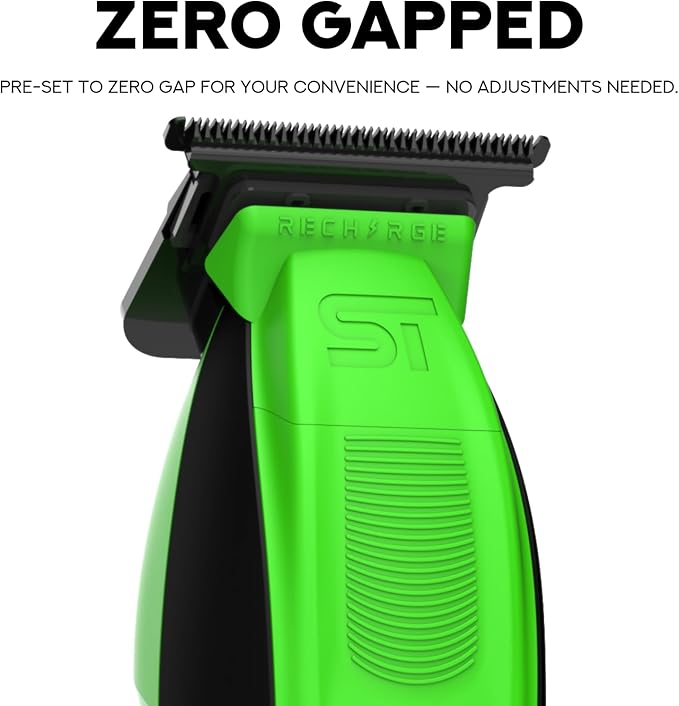 Supreme Trimmer Recharge ST777 – Professional Barber Trimmer with 2 Removable Batteries | 8000 RPM Motor, Zero Gap DLC Blades, Smart Charging Dock, USB-C Fast Charge