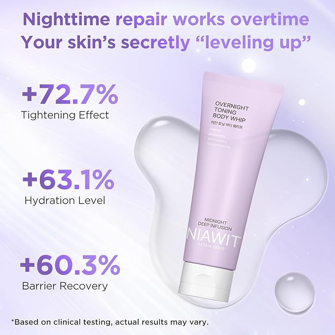 Overnight Toning Body Whip – Clinically Tested Night Cream for Firming & Moisturizing Arms, Thighs & Belly | Targets Loose Skin & Improves Tone While You Sleep, All Skin Types