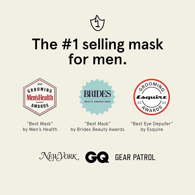 JAXON LANE BRO MASK Korean Face Mask for Men: Premium Mens Face Mask Skin Care & Facial Anti Aging Sheet Masks with Hydrogel, Vitamin C, Hydrating Hyaluronic Acid, Hydrolyzed Collagen (2 X 4 Pack)