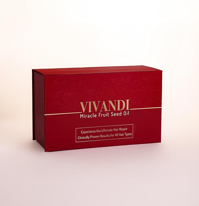 Vivandi Miracle Fruit Seed Hair Oil - Superfruit Treatment for Dry, Damaged, Frizzy Hair and Breakage Prevention, All Hair Types - 50 ml