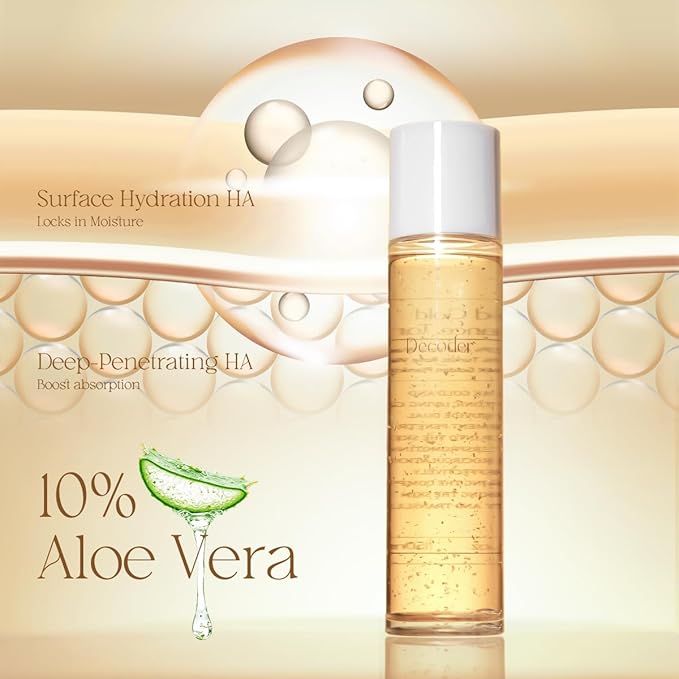 Decoder Liquid Gold Radiance Toner-Serum + 10 Masks | Hydrating Face Toner with Hyaluronic Acid, Rose Water & Centella – Alcohol-Free, 24K Gold Skincare for Sensitive Skin (13.19 Oz)