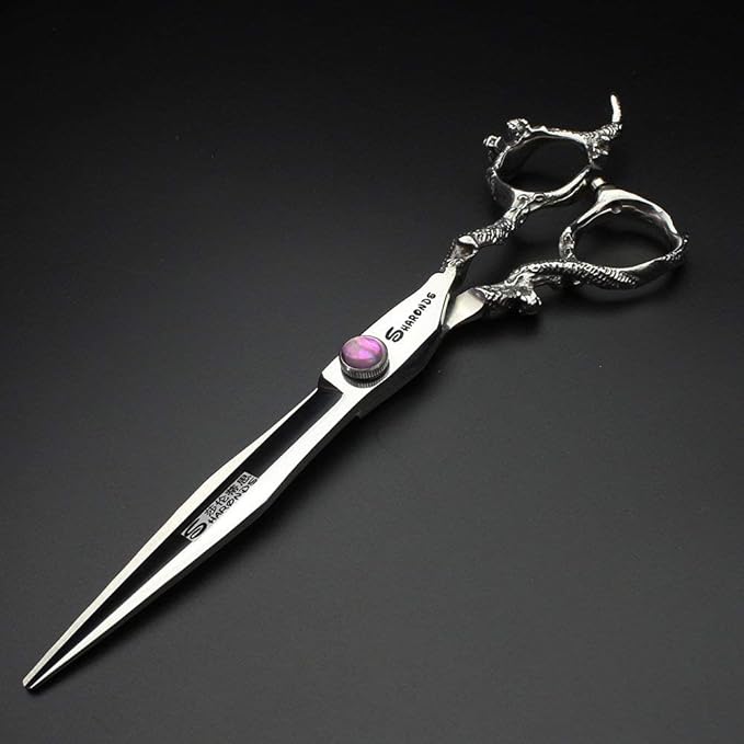 SHARONDS Hair Cutting Scissors Hairdressing Scissors Thinning Scissor Professional Barber Salon Home Shear For Men Women (7 inch flat)