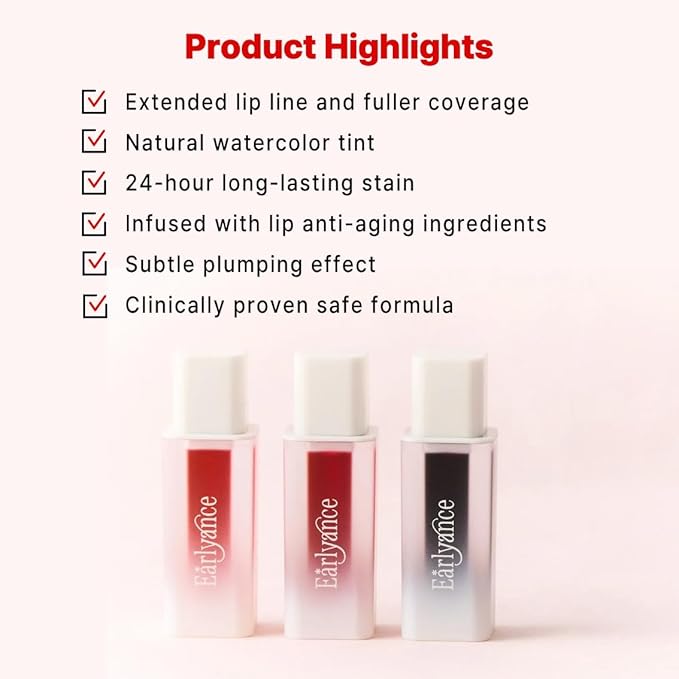 Peel Off Waterproof Lip Tattoo 6g - 24h Long Lasting Korean Lip Stain, Transfer Proof Matte Blush Red with plumping effect (Ballerina PInk)