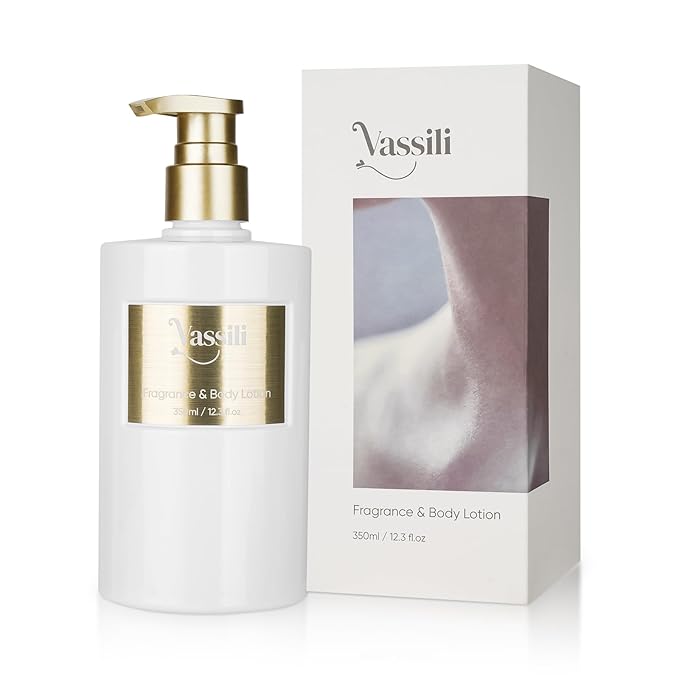 Vassili Body Lotion with Shea Butter & Vitamin E for Women, Scented Firming & Hydrating Moisturizer for Silky-Smooth Ultra-Soft Skin, Long-Lasting Fragrance for All Types-Vanilla