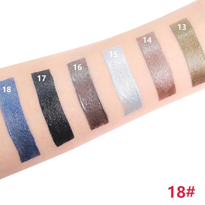 Royal Blue Shimmer Cream Eye Shadow Stick Makeup for Women, Royal Blue Shimmer Matte Eye Shadow Brightener Stick for Eyes, Waterproof Eyeshadow Pencil Applicator Blendable for Eye Highlight 18