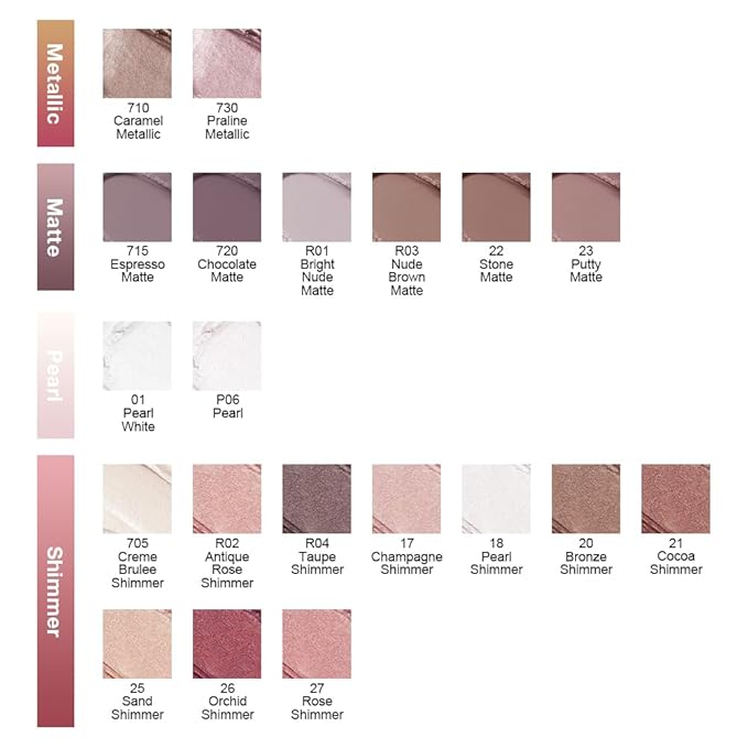evpct Single Cream Eye Shadow Palette Pot Makeup for older Women, Champagne Shimmer Glitter Metallic Monochrome Cream to Powder Eyeshadow Palette Eye Brightener, High Pigment Waterproof Blendable