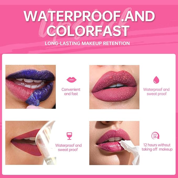 Peel off Lip Stain Masque - Lip Liner Peel Off Lip Stain Tattoo, All Day Peel-Off Lip Tint,Long Lasting Waterproof Transfer-proof Lip Mask Peel Off Lip Gloss,Stay Lip Makeup C01#