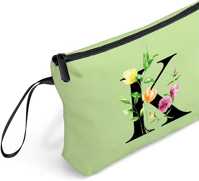 Birthday Thank You Appreciation Monogrammed Gifts for Mom Aunt Teacher Sister Friend Coworkers Bride Bridesmaid Makeup Cosmetic Bag with Mirror Mothers Day Christmas Graduation K
