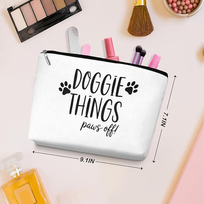 2 Pcs Cute Dog Makeup Bag, Large Capacity Travel Makeup Case Cosmetic Bags for Women, Portable Pouch Purse Travel Essentials Toiletries Accessories, Christmas Birthday Gifts for Women