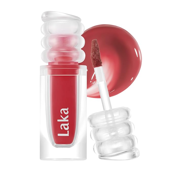 Laka Maxi Glayer Tint 3.8g/0.13oz., Glass Layer of Gloss, Ultra Glow & Vivid Layerable Pigments, High Shine Lip Oil, K-Beauty (#615 Skip)