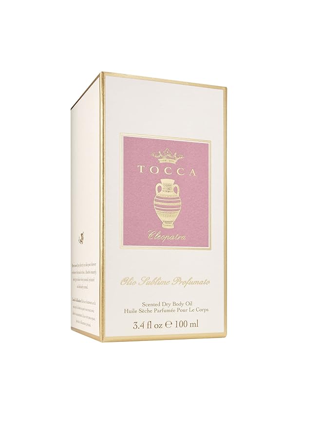 Tocca Cleopatra Scented Dry Body Oil, 3.4 Fl Oz - Olio Sublime Profumato Body Fragrance Featuring Grapefruit, Jasmine & Vanilla Musk