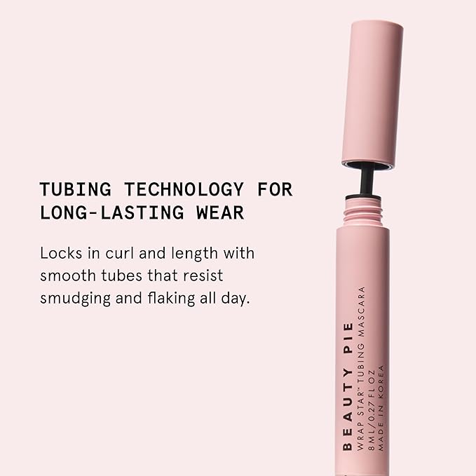 Beauty Pie Wrap Star Tubing Mascara, 0.27 fl oz – Classic Brown, Smudge‑Proof, Flake‑Proof Lengthening & Curling with Glossy Finish, Sensitive‑Eye Safe