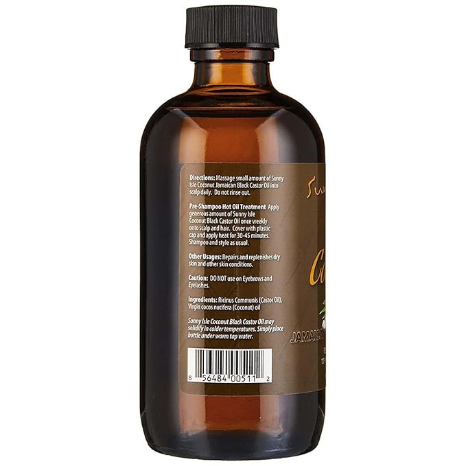 Sunny Isle Coconut Jamaican Black Castor Oil 4oz