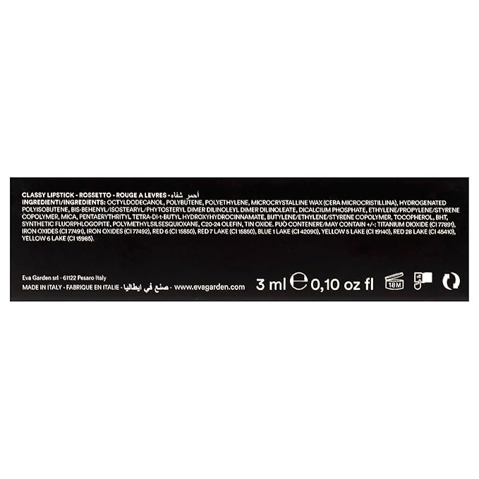 EVAGARDEN Classy Lipstick - Formulated with Natural Oils - Envelopes Your Skin with Satin Effect - Light, Pigmented Blend Gives Full Coverage and Chic Finish Instantly - 611 Tango Red - 0.1 oz