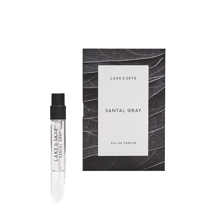 Lake & Skye Santal Gray Eau de Parfum, Long Lasting Fragrance, 0.06 fl oz (2 ml) - Aromatic, Woody, Spicy