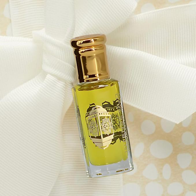 INTENSE OUD Platinum Sand Long Lasting Arabian Perfume Oils for Women 12ML (0.40 OZ) Fragrance Oil with Sweet Peach, Warm Amber & Creamy Vanilla - Concentrated Perfume Oil in Black Gift Box