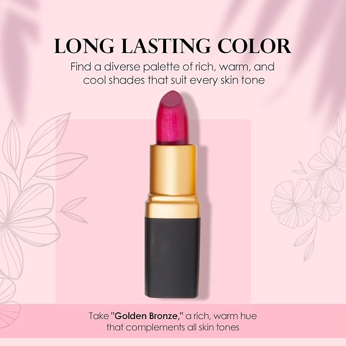 Vera Moore Creme Lipstick, Long Lasting, Lightweight, Moisturizing Opaque Color with Staying Power, Fragrance, and Paraben Free Cosmetics Soft Lipstick (Fuchsia)